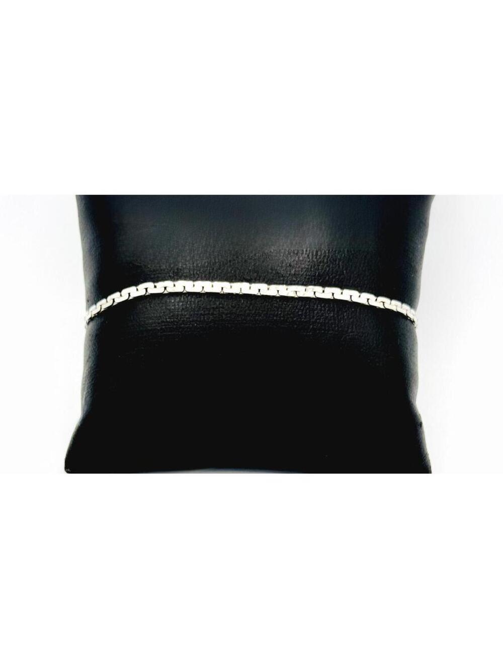 Sterling silver bamboo style chain bracelet